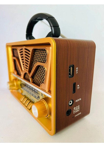 RT-811 Bluetooth Nostalji ,şarjlı 3 Band Radyo ,usb, Sd ,aux, Mp3 Ortaboy Fenerli Müzik Kutusu