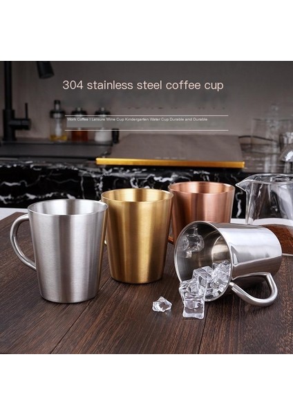 304 Paslanmaz Çelik Çift Katmanlı Su Kulplu Bardak Bira Kupası Yalıtım Ev Kahve Kupası Düşme Önleyici Bardak (Yurt Dışından) fiyatları