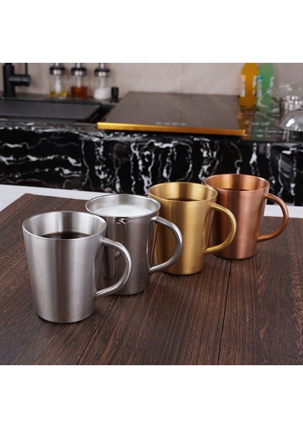 304 Paslanmaz Çelik Çift Katmanlı Su Kulplu Bardak Bira Kupası Yalıtım Ev Kahve Kupası Düşme Önleyici Bardak (Yurt Dışından) modelleri