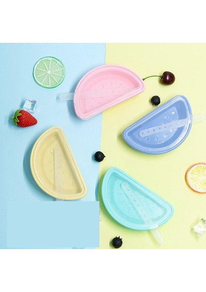 Ev Yapımı Diy Ev Popsicle Kalıp Meyve Serisi Kapaklı Karpuz Buz Kalıbı Silikon Dondurma Kalıbı (Yurt Dışından)