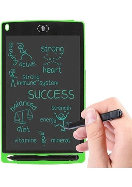 Tablet LCD 8.5 Inç Dijital Kalemli Çizim Yazı Tahtası Grafik Not Yazma Eğitim Tableti