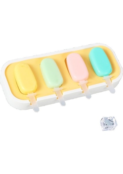 Mutfak Karikatür Dondurma Çubuğu Popsicle Kalıp Diy Buz Tepsi Kapaklı Yeni Stil 4 Silikon Dondurma Kalıpları (Yurt Dışından)