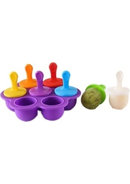 Kalın Silikon Dondurma Kalıbı Ev Yapımı Popsicle Kutusu Dıy Dondurma Kalıp Yaratıcı Popsicle Kalıp (Yurt Dışından)