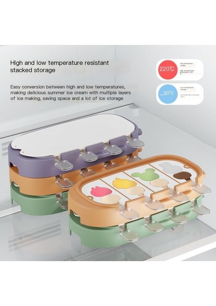 Eğlenceli Karikatür Dondurma Dondurma Silikon Kalıp Ev Yapımı Popsicle Popsicle Kalıp Dıy Buz Kutusu (Yurt Dışından)