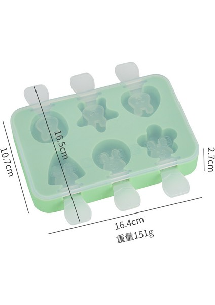 Silikon Peynir Dondurma Kalıbı Çocuk Dıy Ev Yapımı Kapaklı Dondurma Kutusu Anti-Değişen Lezzet Popsicle Popsicle Kalıp (Yurt Dışından)