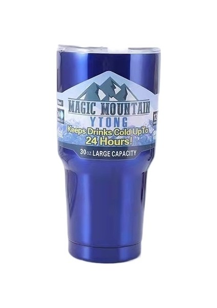 Buz Bardağı Paslanmaz Çelik Termos 30 Oz Araba Bardağı Büyük Kapasiteli Araba Bira Kupası (Yurt Dışından)