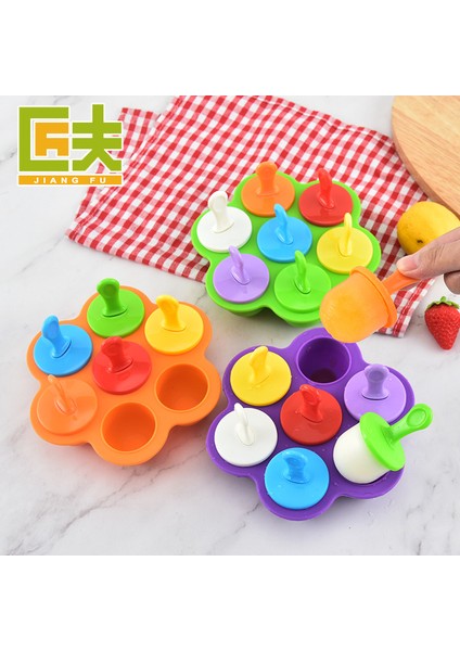 7 Silikon Dondurma Kalıpları Kapaklı Ev Dıy Ev Yapımı Popsicle Kalıp Dondurma Kalıp Yaratıcı Popsicle Kalıp (Yurt Dışından)