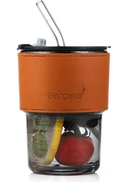 Cam Bambu Bardak Net Kırmızı Kuzey Işıkları Yüksek Değerli Taşınabilir Saman Çift Öğrenci Su Bardağı Isıya Dayanıklı Ins Rüzgar (Yurt Dışından)