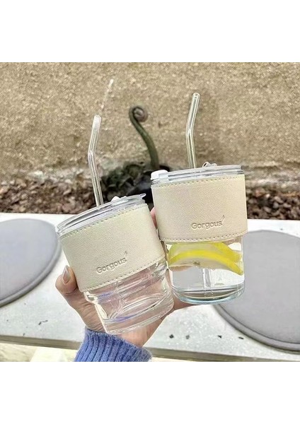 Cam Bambu Bardak Net Kırmızı Kuzey Işıkları Yüksek Değerli Taşınabilir Saman Çift Öğrenci Su Bardağı Isıya Dayanıklı Ins Rüzgar (Yurt Dışından) modelleri