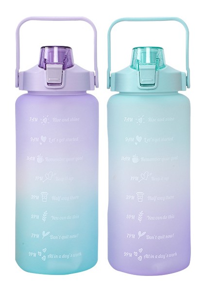 Degrade Renkli Spor Su Bardağı 2000ML Büyük Kapasiteli Buzlu Uzay Fincanı Taşınabilir Açık Eşlik Eden Spor Degrade Su Isıtıcısı (Yurt Dışından) fiyatları