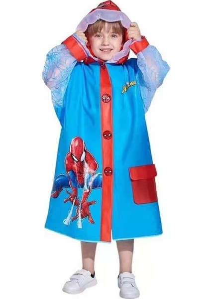 Yürümeye Başlayan Çocuk Yağmurluğu Kızlar Frozen Spider-Man Okul Çantaları ile Ilkokul Öğrencileri Için Kalınlaştırılmış Çocuk Yağmurlukları (Yurt Dışından)