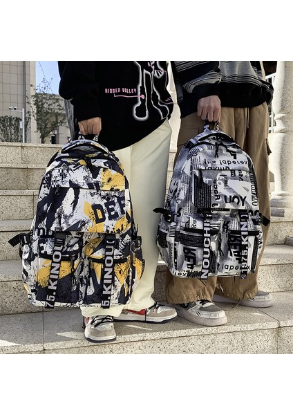 Rahat Sırt Çantası Moda Büyük Kapasiteli Çanta Kadın Çift Lise Ortaokul Okul Çantası (Yurt Dışından) indirimleri