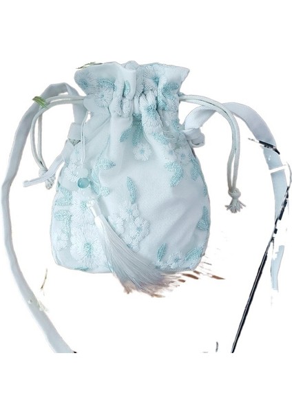 Mori Küçük Çanta Antik Stil Hanfu Çanta Çin Tarzı Peri Nakış Askılı Çanta Omuzdan Askili Çanta Antik Bez Çanta ile (Yurt Dışından)