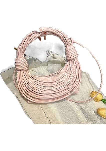 Yaratıcı Kişilik Çok Renkli Kadın Çantası Popüler Dokuma Çanta Çapraz Çanta Düğümlü (Yurt Dışından)