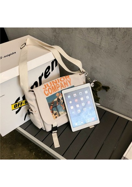 Havalı Messenger Çanta Moda Messenger Çanta Kanvas Çanta Erkek ve Kadın Sokak Modası Büyük Kapasiteli Omuz Çantası (Yurt Dışından) fırsatları