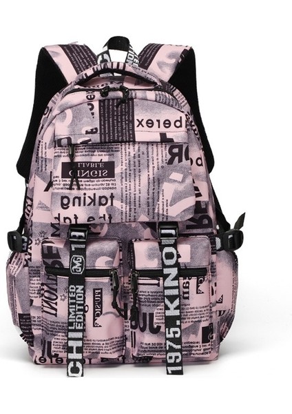 Rahat Sırt Çantası Moda Büyük Kapasiteli Çanta Kadın Çift Lise Ortaokul Okul Çantası (Yurt Dışından)