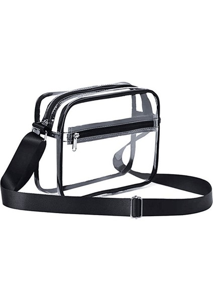 Pvc Şeffaf Çanta Messenger Çanta Kadın Kozmetik Çantası Çok Yönlü Jöle Çanta Omuz Moda Niş Tasarım Çanta (Yurt Dışından)