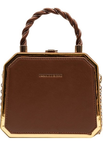 Çanta Kadın Gündelik Basit Çanta Kutusu Çanta Zinciri Messenger Koltuk Altı Çantası (Yurt Dışından)