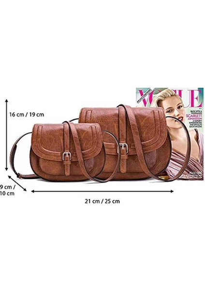 Retro Eyer Çantası Çok Yönlü Omuz Messenger Kadın Çantası Avrupa ve Amerikan Moda Kadın Yarım Yuvarlak Çanta Kız (Yurt Dışından) fiyatları