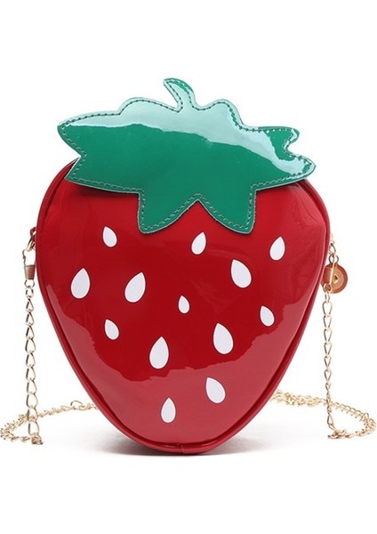 Kadın Zincir Karikatür Kız Çilek Messenger Omuz Çantası (Yurt Dışından)