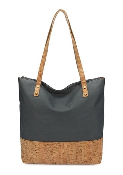 Büyük Kapasiteli El Çantası Basit ve Her Şeye Uyan Bayan Koltuk Altı Çantası Geri Dönüştürülmüş Polyester Mantarlı Çanta Modaya Uygun (Yurt Dışından)