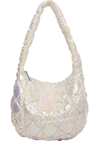 Dokuma Dokulu Pileli Omuz Çantası Basit Büyük Kapasiteli Ekose Tote Çanta (Yurt Dışından)