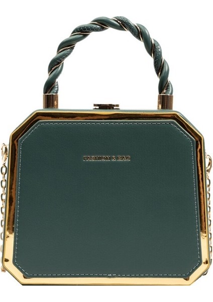 Çanta Kadın Gündelik Basit Çanta Kutusu Çanta Zinciri Messenger Koltuk Altı Çantası (Yurt Dışından)