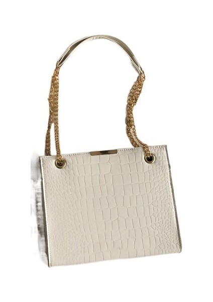 Zincir Koltuk Altı Çanta Doku Omuz Messenger Çanta Büyük Kapasiteli Küçük Kare Çanta (Yurt Dışından)