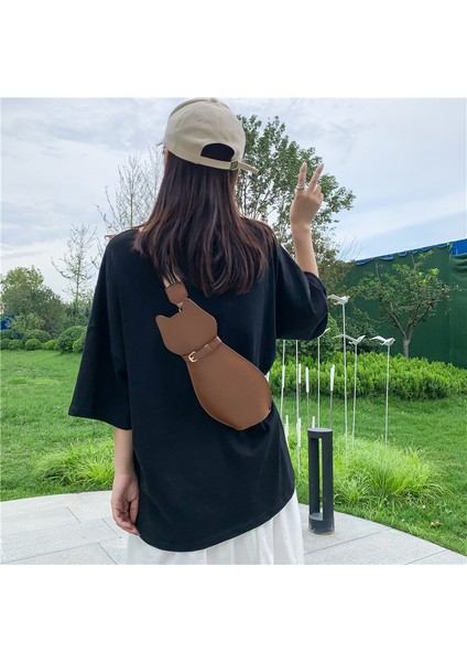 Sevimli Kedi Messenger Çanta Geniş Askılı Göğüs Çantası (Yurt Dışından) fiyatları