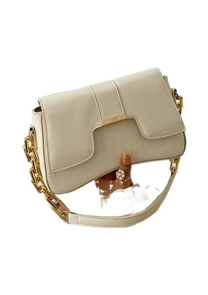 Dokulu Taş Desen Çanta Düzensiz Küçük Kare Çanta Zincir Postacı Çantası (Yurt Dışından)