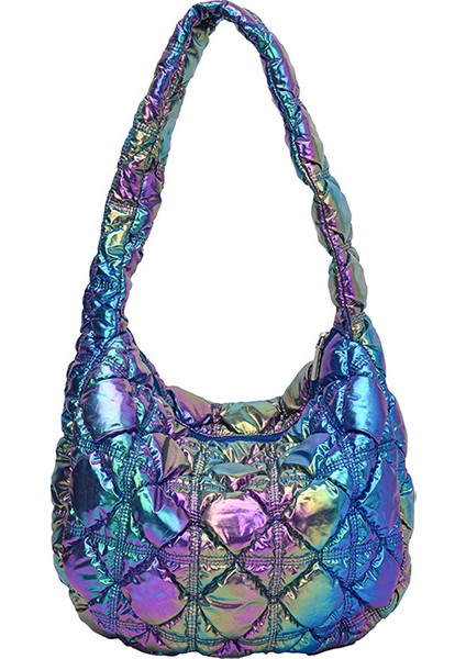 Dokuma Dokulu Pileli Omuz Çantası Basit Büyük Kapasiteli Ekose Tote Çanta (Yurt Dışından)