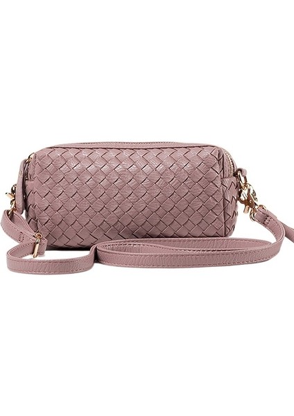 Kadın Çantası Dokuma Debriyaj Tek Omuz Bayanlar Çapraz Mini Küçük Kare Çanta (Yurt Dışından)