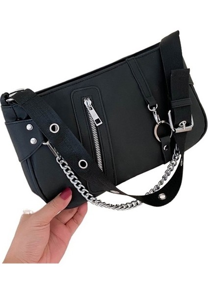 Basit Küçük Çanta Omuzdan Askili Çanta Zincir Çanta (Yurt Dışından)