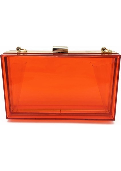 Küçük Kare Çanta Şeker Rengi Şeffaf Kutu Zincir Çanta (Yurt Dışından)