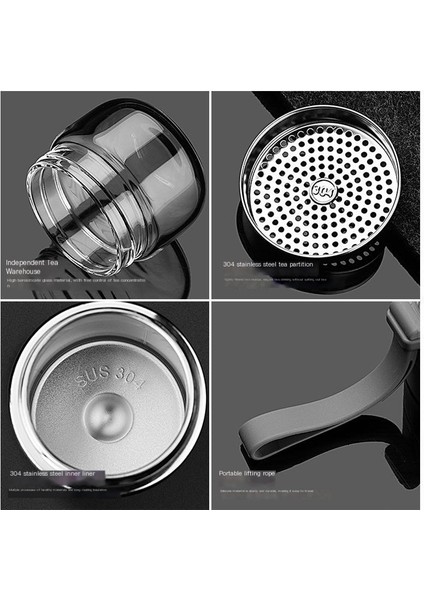 Yakışıklı Kızlar Erkek Iş Termos Çay Su Ayırma Çay Yapma Ofis Çift Katmanlı Çay Bardağı Su Bardağı Cam (Yurt Dışından) fırsatları