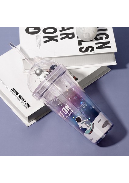 Uzay Fincanı Pipetli Bardak Yaratıcı Plastik Bardak Hediye Su Bardağı Yaz Fincanı Ins Tarzı (Yurt Dışından) fırsatları