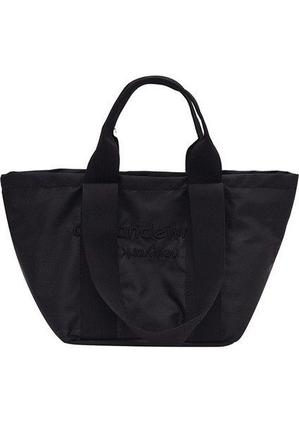 Basit Mori Taşınabilir Omuz Çantası Kadın Ins Kore Moda Işlemeli Mektup Tote Büyük Çanta Rahat Seyahat Çantası (Yurt Dışından)