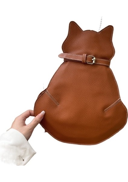 Sevimli Kedi Çantası Kadın Askılı Çanta Moda Göğüs Çantası Kişilik Omuzdan Askili Çanta Kız Okul Çantası (Yurt Dışından)