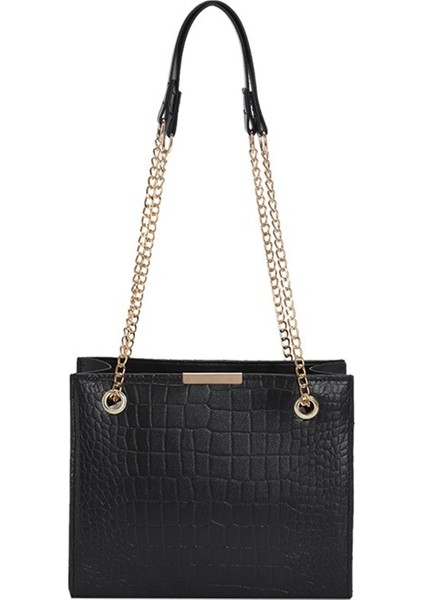 Zincir Koltuk Altı Çanta Doku Omuz Messenger Çanta Büyük Kapasiteli Küçük Kare Çanta (Yurt Dışından)