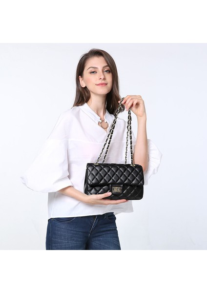 Kadın Çantası Eşkenar Dörtgen Zincir Çanta Klasik Moda Sıcak Anne Çantası Giymesi Kolay Tek Omuz Messenger Çanta (Yurt Dışından) modelleri