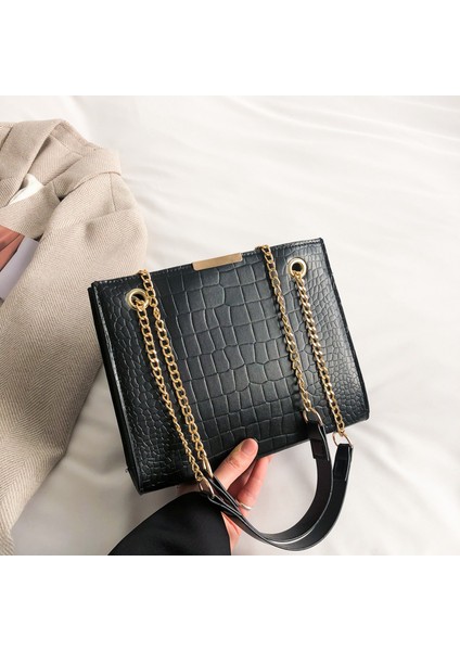 Zincir Koltuk Altı Çanta Doku Omuz Messenger Çanta Büyük Kapasiteli Küçük Kare Çanta (Yurt Dışından) fiyatları