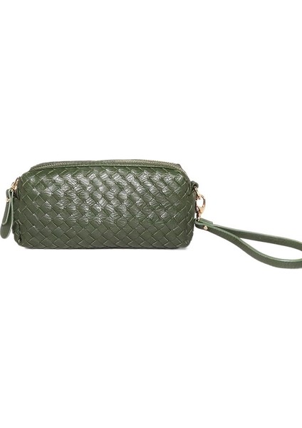 Kadın Çantası Dokuma Debriyaj Tek Omuz Bayanlar Çapraz Mini Küçük Kare Çanta (Yurt Dışından)