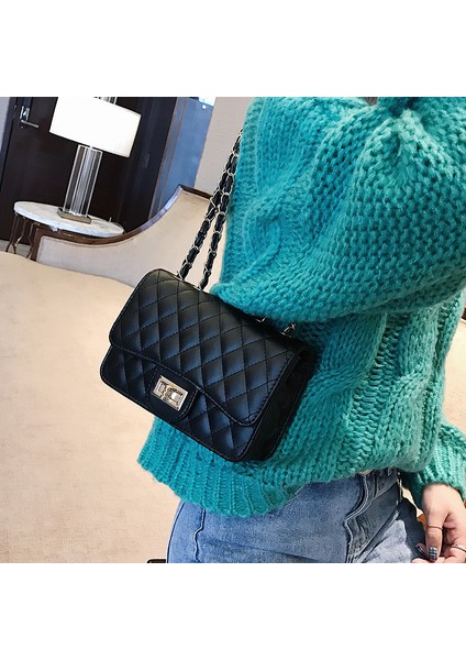 Eşkenar Dörtgen Zincir Çanta Tek Omuz Çapraz Çanta Tüm Maç Küçük Kare Çanta (Yurt Dışından) fiyatları