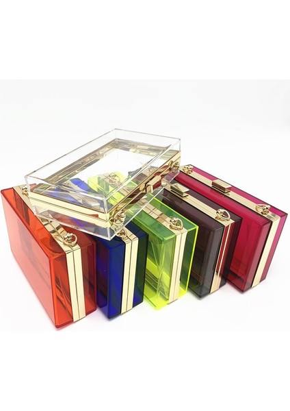 Küçük Kare Çanta Şeker Rengi Şeffaf Kutu Zincir Çanta (Yurt Dışından) fiyatları