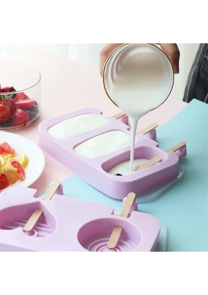 Silikon Dondurma Kalıbı Dondurma Diy Renksiz ve Tatsız Yaz Ev El Yapımı Popsicle Popsicle Kalıp Eserdir (Yurt Dışından)