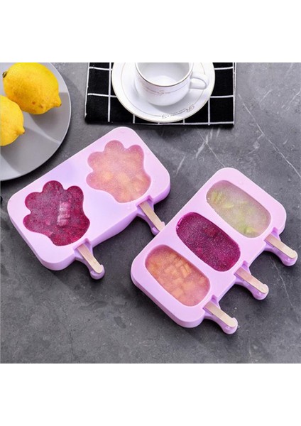 Silikon Dondurma Kalıp Dondurma Kalıp Gıda Sınıfı Buz Kapaklı Kutu Dondurma Dondurma Popsicle Kalıp (Yurt Dışından)