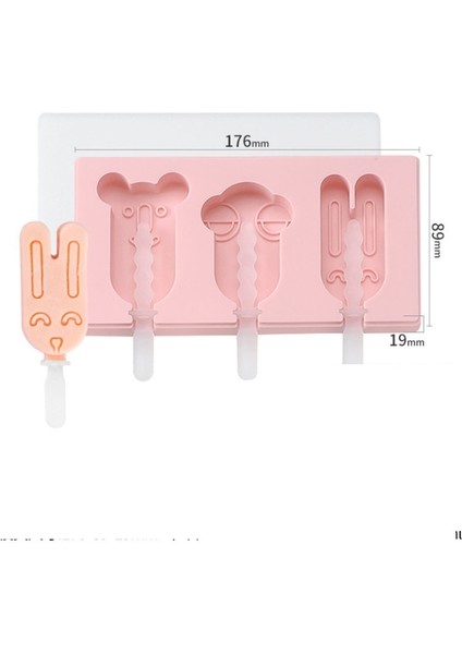 Silikon Dondurma Dondurma Kalıbı Diy Dondurma Kutusu Kapaklı Çocuk Ev Yapımı Popsicle Popsicle Kalıp (Yurt Dışından)