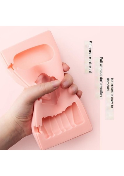 Silikon Dondurma Dondurma Kalıbı Diy Dondurma Kutusu Kapaklı Çocuk Ev Yapımı Popsicle Popsicle Kalıp (Yurt Dışından)