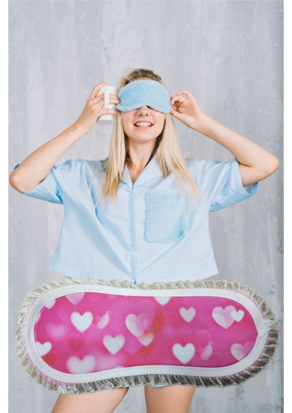 Pembecin Uyku Göz Bandı Maskesi Gözlük Maske Bant Eye Mask (1Adet)