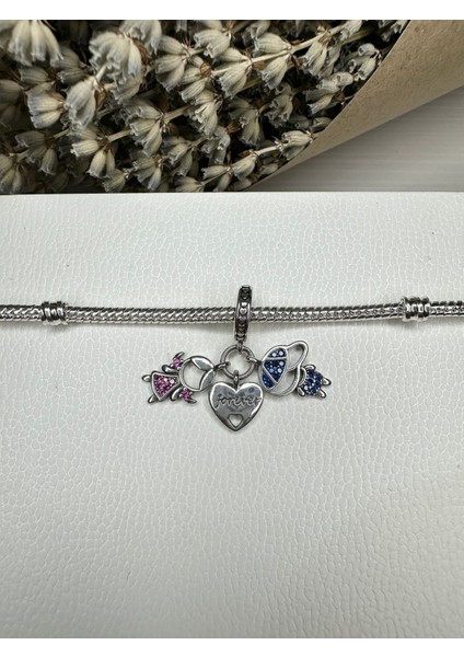 Gümüş S925 Damgalı Kız, Erkek Çocuk Sonsuza Kadar Charm fırsatları